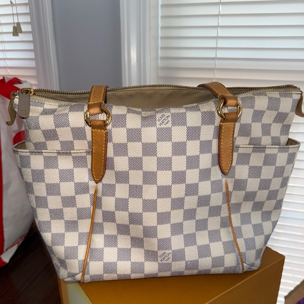*** OFFERS***Louis Vuitton Damier Azure Totally Tote PM and matching wallet.